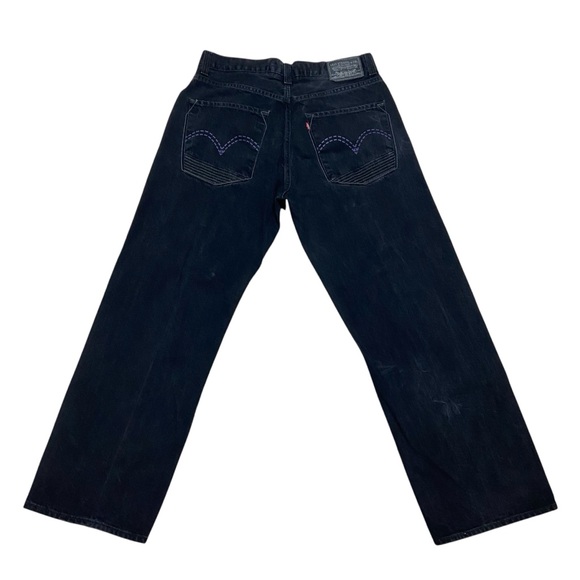Y2K Vintage Levi’s 569 Loose Baggy Wide Leg Denim Jeans Black
